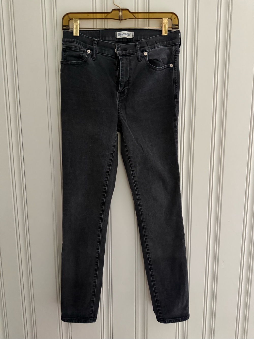Madewell Washed Black High-Rise Skinny Jeans